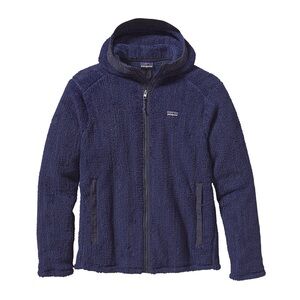 Patagonia Navy Blue Hooded Fleece Jacket 2xl xxl mens hoodie